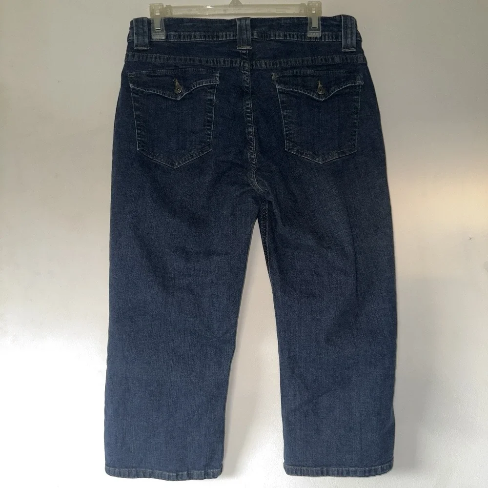 Lee Riders Women's Jean Capri Dark Blue No Gap Waist